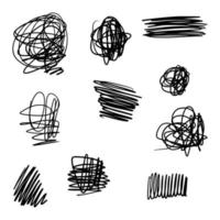 doodle sketchy pen and scrible isolated on white background .vector illustration vector