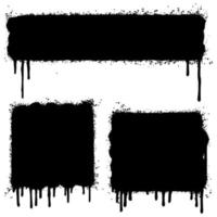 Set of graffiti Spray painted lines and grunge dots isolated on white background. vector illustration.