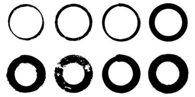 set of hand drawn vector doodle circle line sketch isolated on white background.