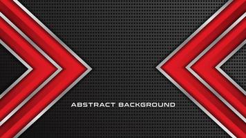 Abstract Red Grey Metallic Arrow Direction on Dark Design Modern Futuristic Background. Editable Vector Illustration of Abstract Background