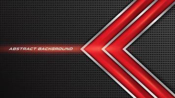 Abstract Red Grey Metallic Arrow Direction on Dark Design Modern Futuristic Background vector