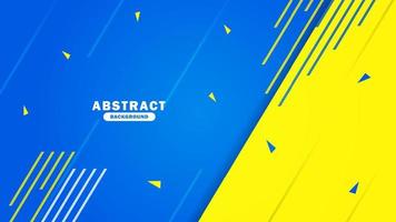 gráfico futurista hipster de fondo abstracto simple. fondo azul y amarillo con rayas y triángulo. banner abstracto fondo amarillo y azul ilustración vectorial, eps 10 vector
