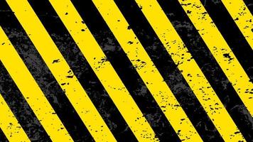A grungy and worn hazard stripes texture. Warning striped rectangular background, yellow and black stripes on the diagonal, a warning to be careful vector