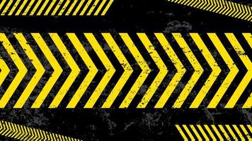 A grungy and worn hazard stripes texture. Abstract warning striped rectangular background, yellow and black stripes on the diagonal, a warning to be careful vector