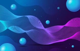 Digital Waves Fluid Gradient Template vector