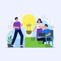 Business Idea and Teamwork Concept Art vector