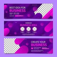 Set of Gradient Business Banner Template vector