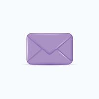 Email envelope 3d icon vector illustration design element