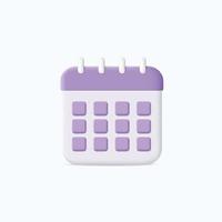 Calendar 3d icon vector illustration design element