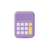 Calculator device 3d vector icon illustration design element