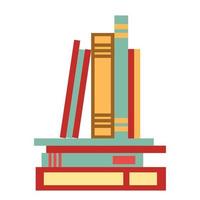 icono de libro en estilo plano. hechos de aprendizaje, información, descripciones o habilidades, libros de texto de estudio o investigación, concepto de educación. ilustración vectorial para su diseño aislado sobre fondo blanco. vector