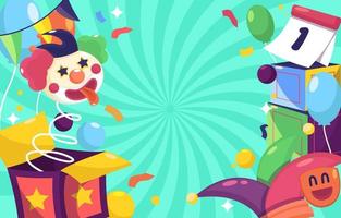 Background Concept For Celebrate April Fool's Day vector