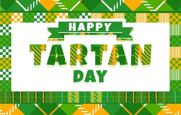 Happy Tartan Day Background