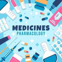 concepto de farmacología de medicamentos