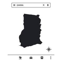 Icon Map of Africa Isolated Vector eps 10