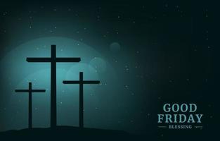 Good Friday with Cross Symbol Concept vector