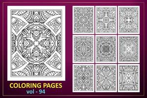 mandala pattern with black and white color. black and white coloring book pattern. vector