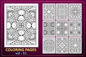 mandala pattern with black and white color. black and white coloring book pattern. vector