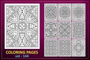 mandala pattern with black and white color. black and white coloring book pattern. vector