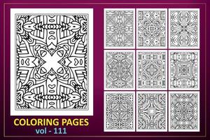 mandala pattern with black and white color. black and white coloring book pattern. vector