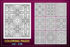 mandala pattern with black and white color. black and white coloring book pattern. vector