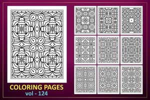 mandala pattern with black and white color. black and white coloring book pattern. vector