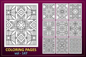 mandala pattern with black and white color. black and white coloring book pattern. vector