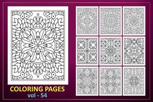 mandala pattern with black and white color. black and white coloring book pattern. vector