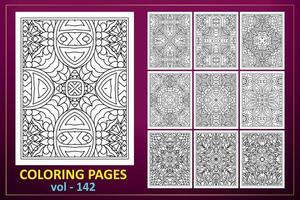 mandala pattern with black and white color. black and white coloring book pattern. vector