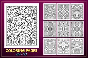 mandala pattern with black and white color. black and white coloring book pattern. vector