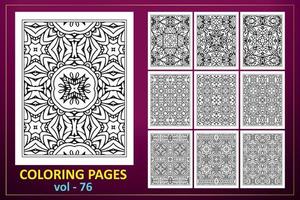 mandala pattern with black and white color. black and white coloring book pattern. vector