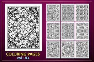 mandala pattern with black and white color. black and white coloring book pattern. vector