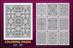 mandala pattern with black and white color. black and white coloring book pattern. vector