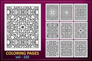 mandala pattern with black and white color. black and white coloring book pattern. vector