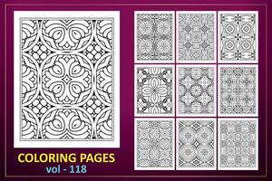 mandala pattern with black and white color. black and white coloring book pattern. vector