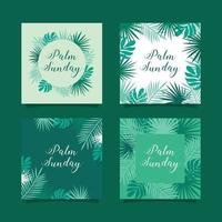 Palm Sunday Holy Week Greeting Card Collection vector