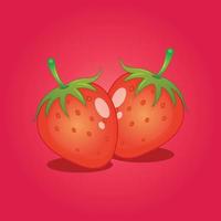 Vector strawberry fruit