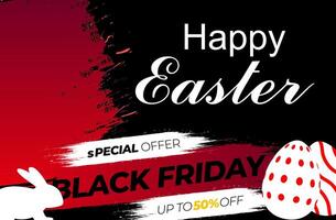 Easter sale banner special black friday vector