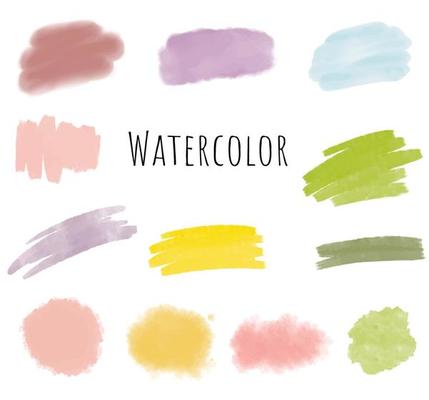 Watercolor speech box banner collection