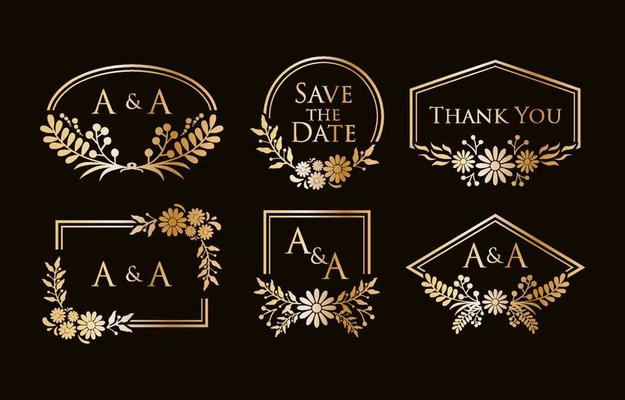 Wedding Monogram Template Set