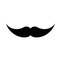 icono de vector de bigote en estilo sólido