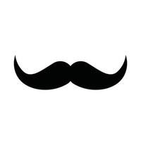 icono de vector de bigote en estilo sólido