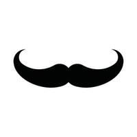 icono de vector de bigote en estilo sólido