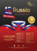 Russia happy independence Day background template for a poster leaflet and brochure vector