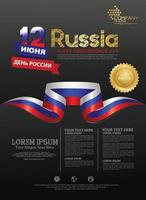Russia happy independence Day background template for a poster leaflet and brochure vector