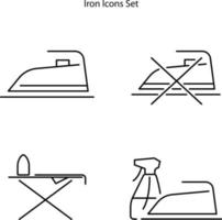 iron icon isolated on white background. iron icon thin line outline linear iron symbol for logo, web, app, UI. iron icon simple sign. vector