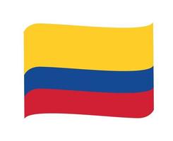 colombia bandera nacional americano latino emblema cinta icono vector ilustración diseño abstracto elemento