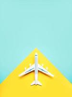 Holidays and travel concept.Airplane with copy space photo