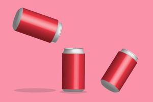 3D soda can illustration vector