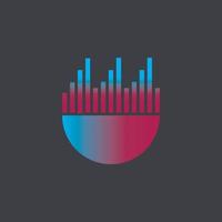 Sound waves vector illustration icon template